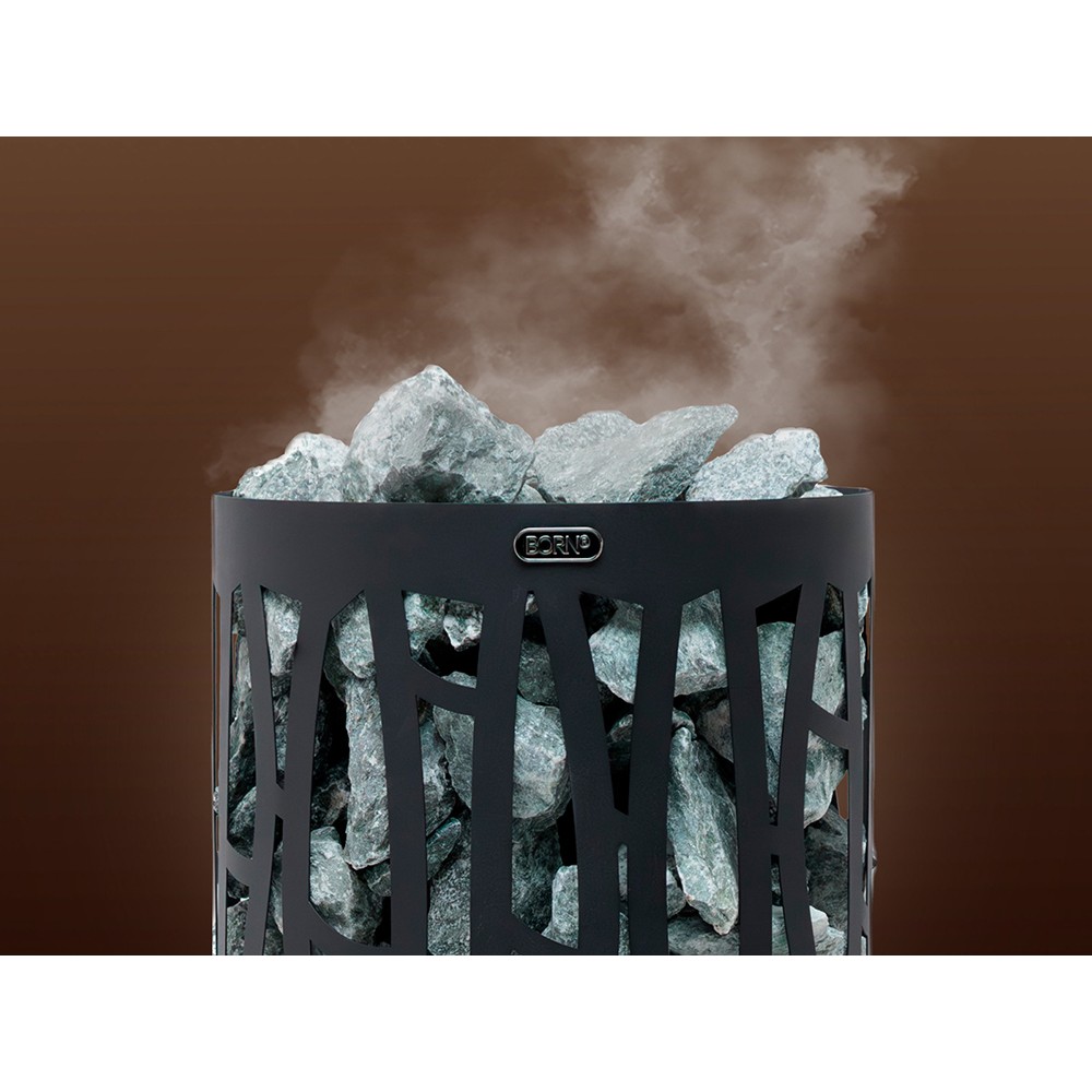 Электрическая печь BORN® rain Black, мощность 9 кВт для парной 8 — 14 м³