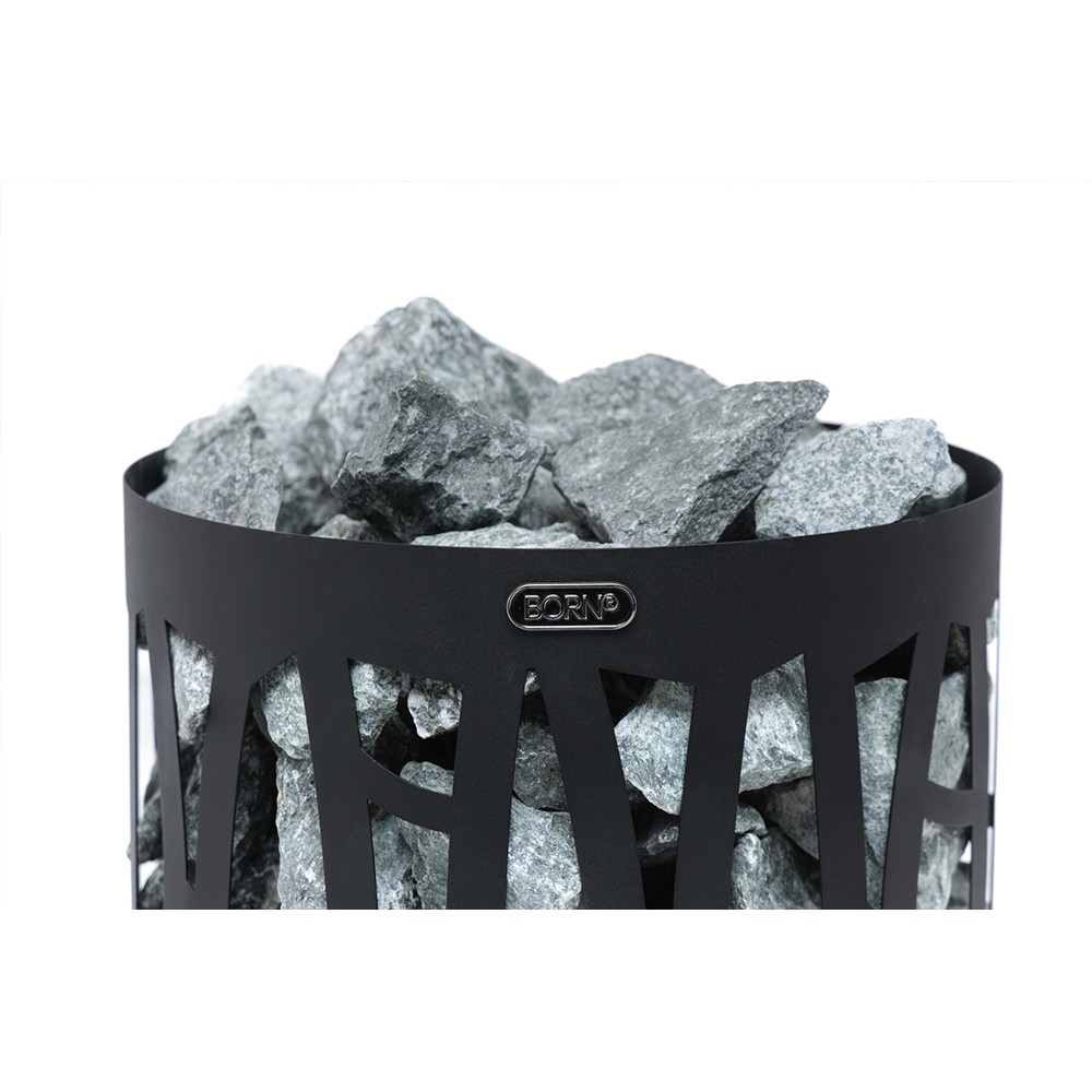 Электрическая печь BORN® rain Black, мощность 9 кВт для парной 8 — 14 м³