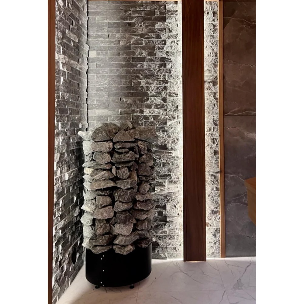 Электрическая печь BORN® rock, мощность 12 кВт для парной 10 — 25 м³ в комплекте  камнями (оливин-диабаз)