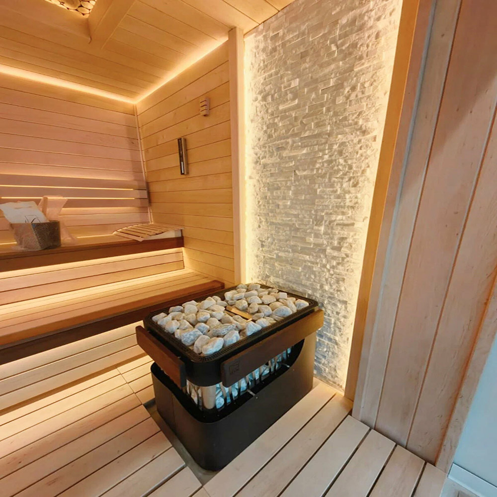 Электрическая печь BORN® stone Black, мощность 15 кВт для парной 14 — 24 м³