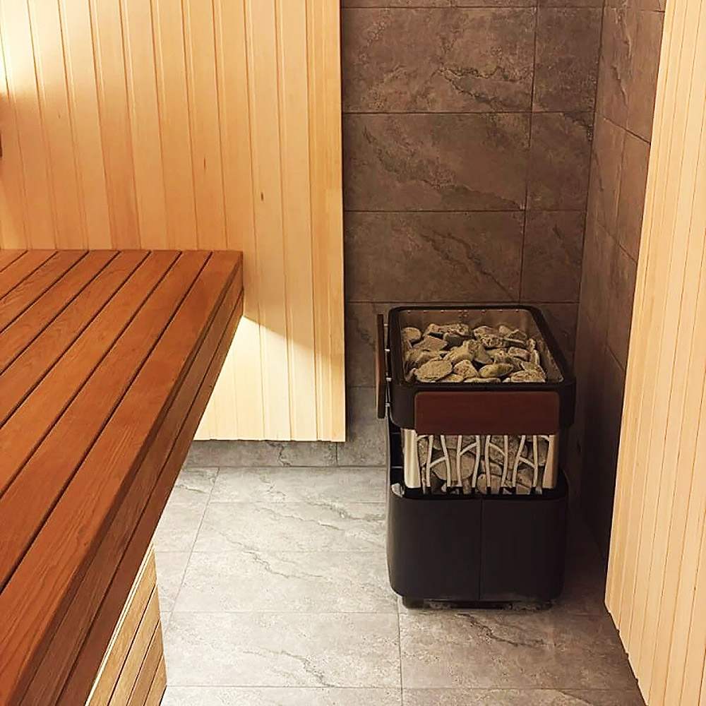 Электрическая печь BORN® stone Black, мощность 15 кВт для парной 14 — 24 м³