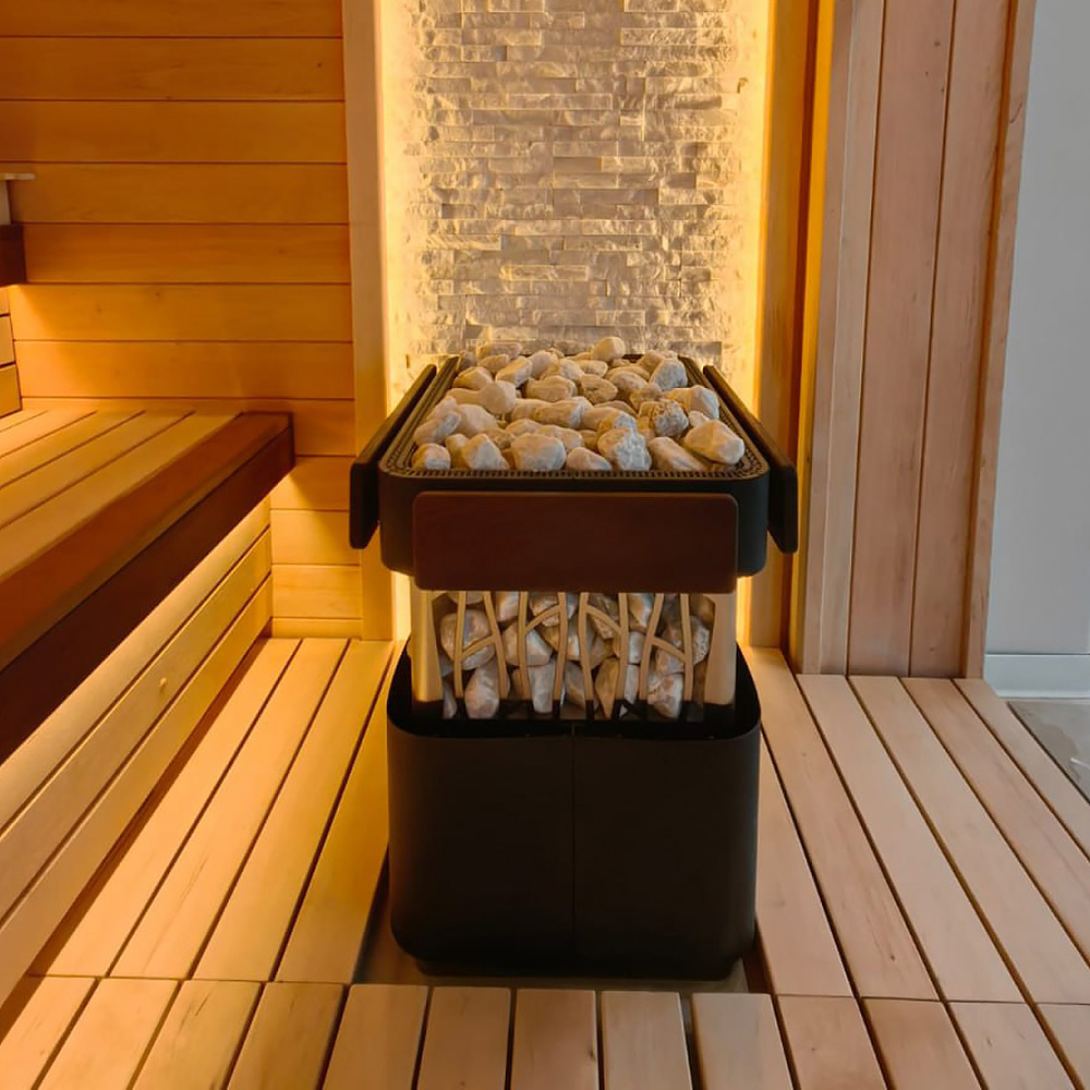 Электрическая печь BORN® stone Black, мощность 15 кВт для парной 14 — 24 м³