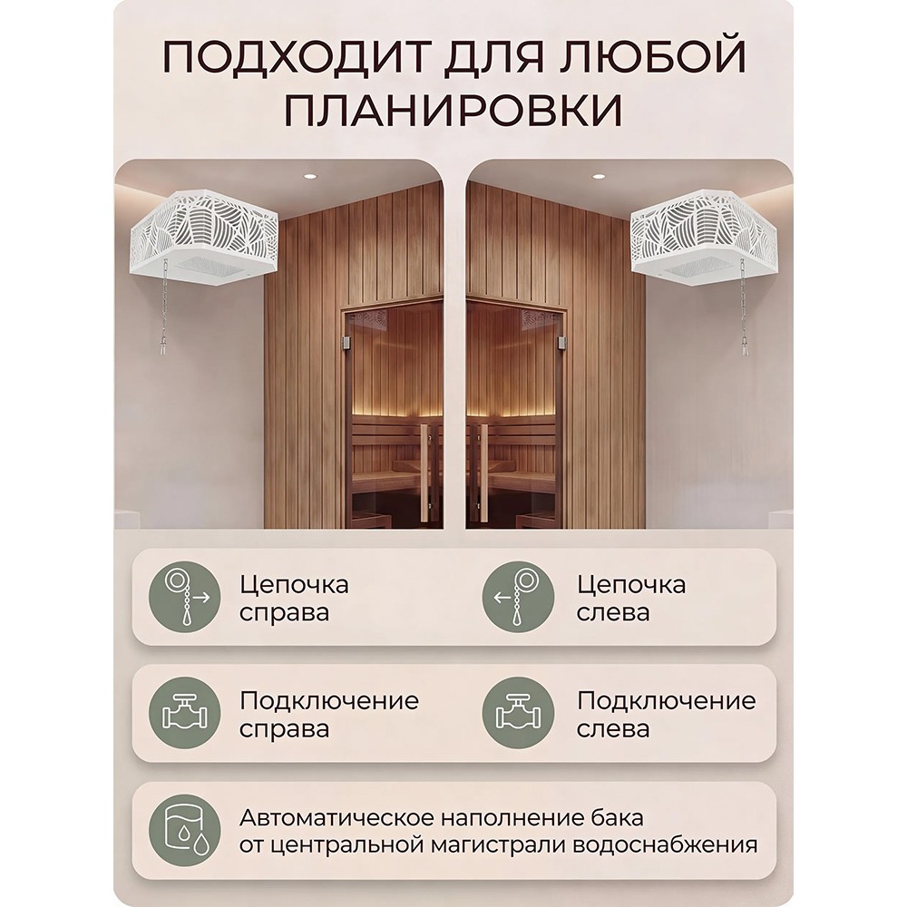 Обливное устройство КАСКАД 20 литров в кожухе сетке Модерн белый