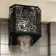 Обливное устройство КАСКАД 40 литров в кожухе сетке Хохлома черный