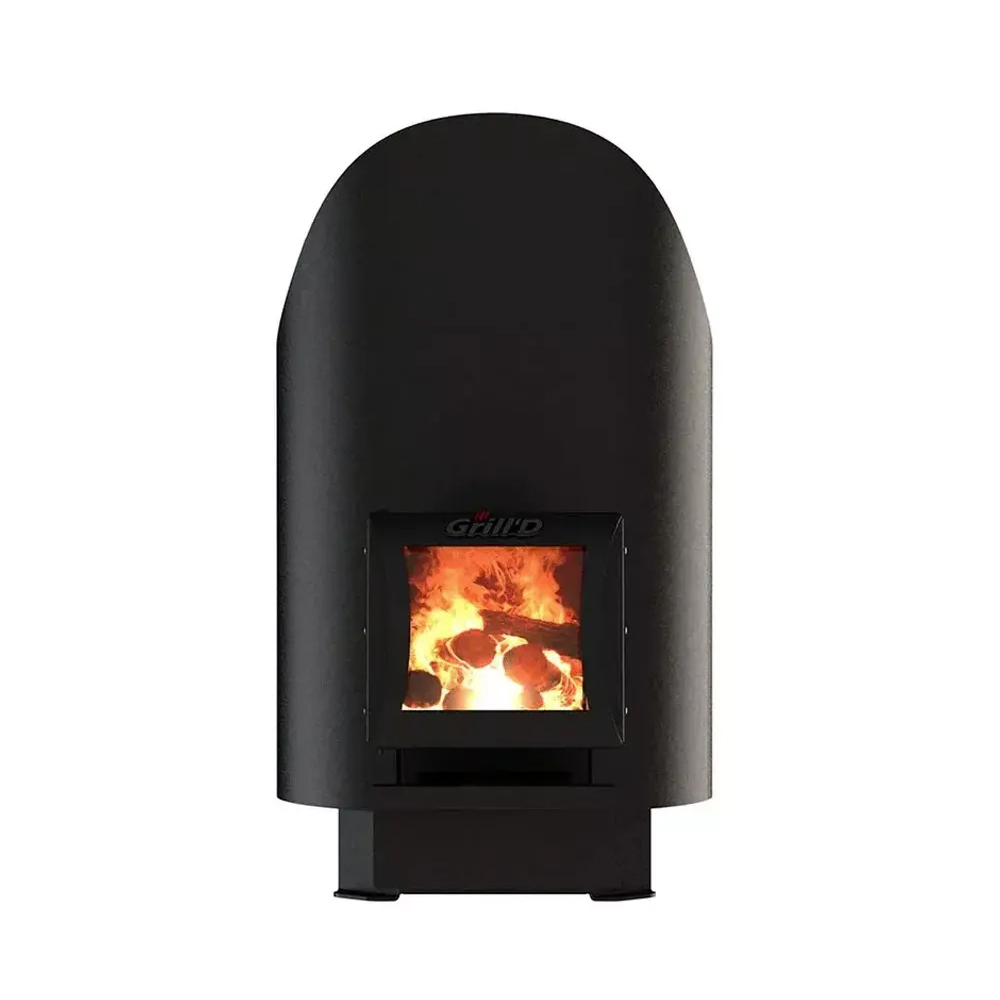 Дровяная банная печь Grill'D Aurora 160 с вынсной топкой и дверцей со стеклом