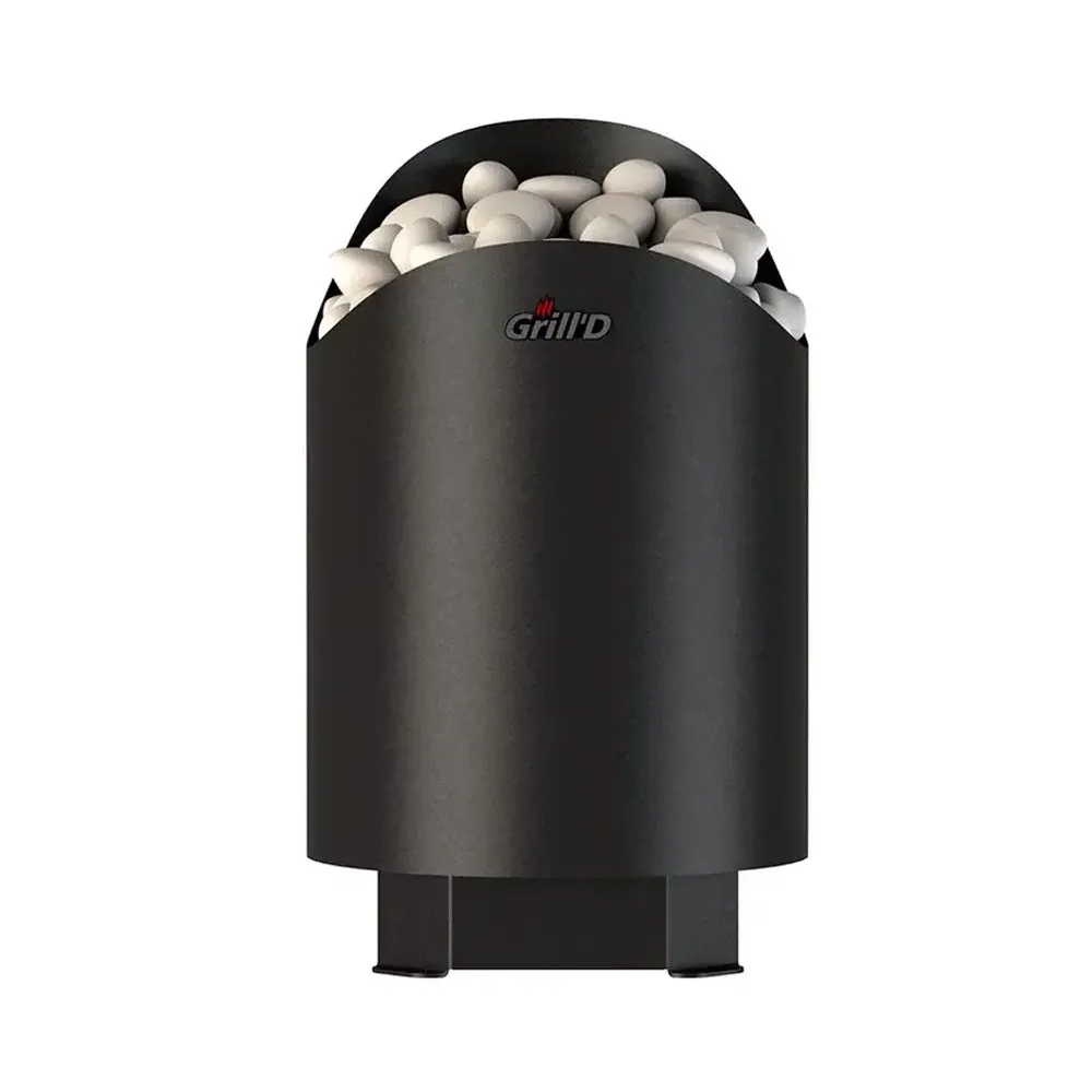 Дровяная банная печь Grill'D Aurora 160 с вынсной топкой и дверцей со стеклом