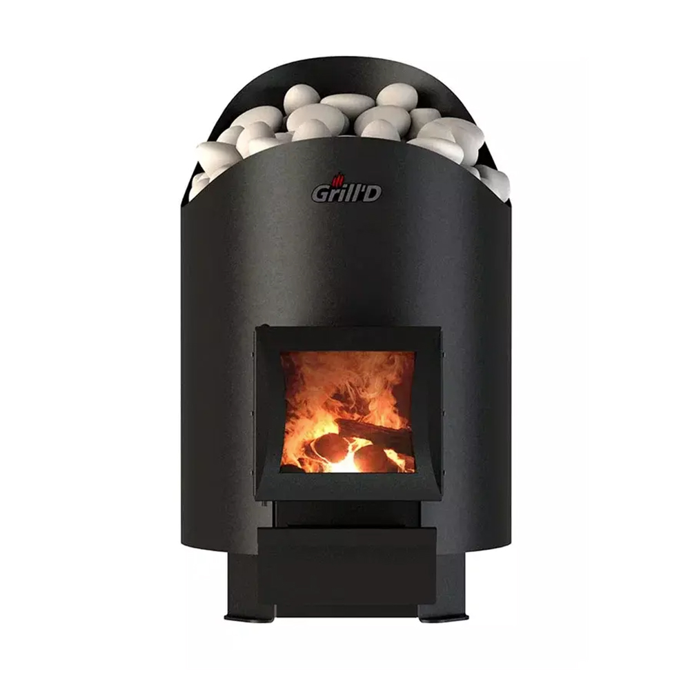 Дровяная банная печь Grill'D Aurora 160 без выноса с дверцей со стеклом
