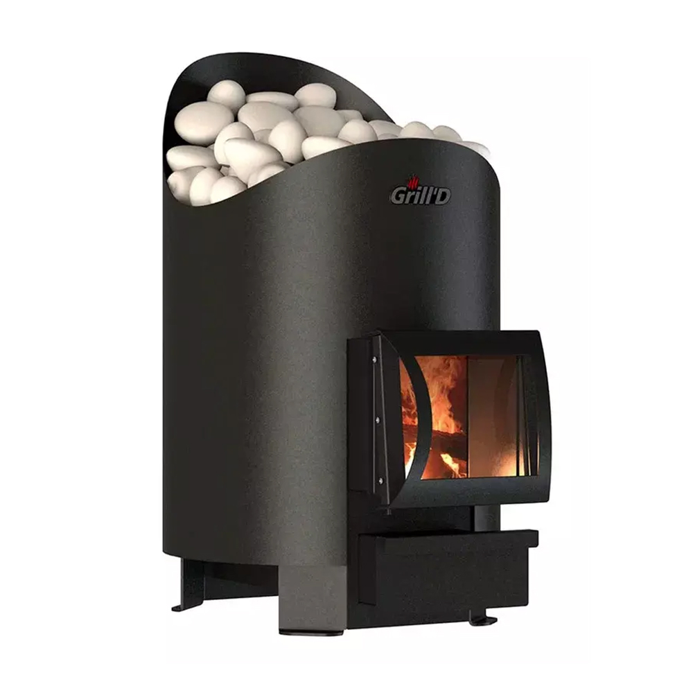 Дровяная банная печь Grill'D Aurora 160 без выноса с дверцей со стеклом