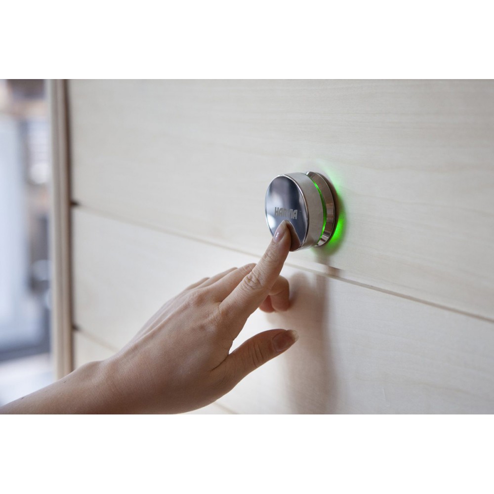 Электрическая печь для сауны Harvia Cilindro Plus Spot PP90SP, 9 кВт с беспроводным пультом управления в комплекте, матовая сталь