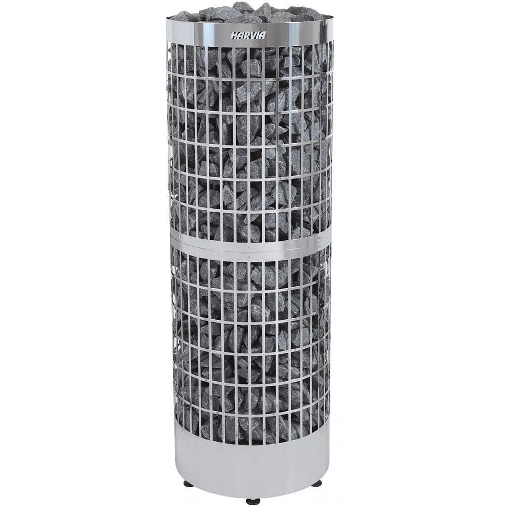 Электрическая печь для сауны Harvia Cilindro Pro PC165/200E Steel, 16,6/19,8 кВт без пульта управления, сталь