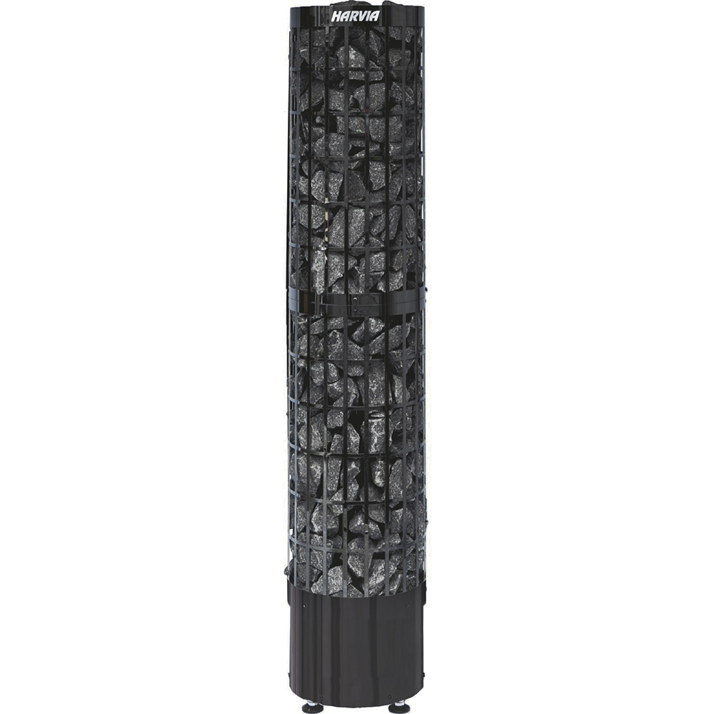 Электрическая печь для сауны Harvia Cilindro PC66E Black Steel, 6,6 кВт без пульта управления, черная сталь