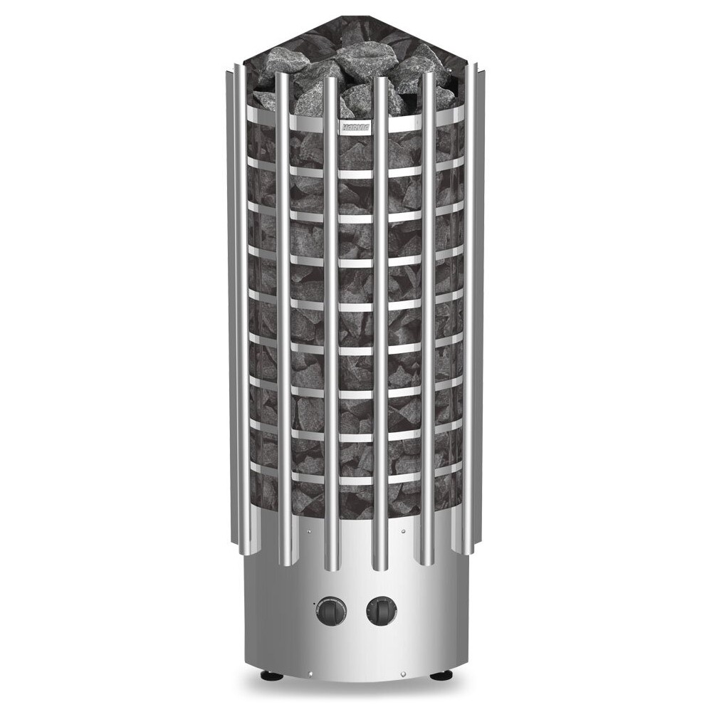 Электрическая печь для сауны Harvia Glow Corner TRC70, 6,8 кВт, встроенный пульт, сталь