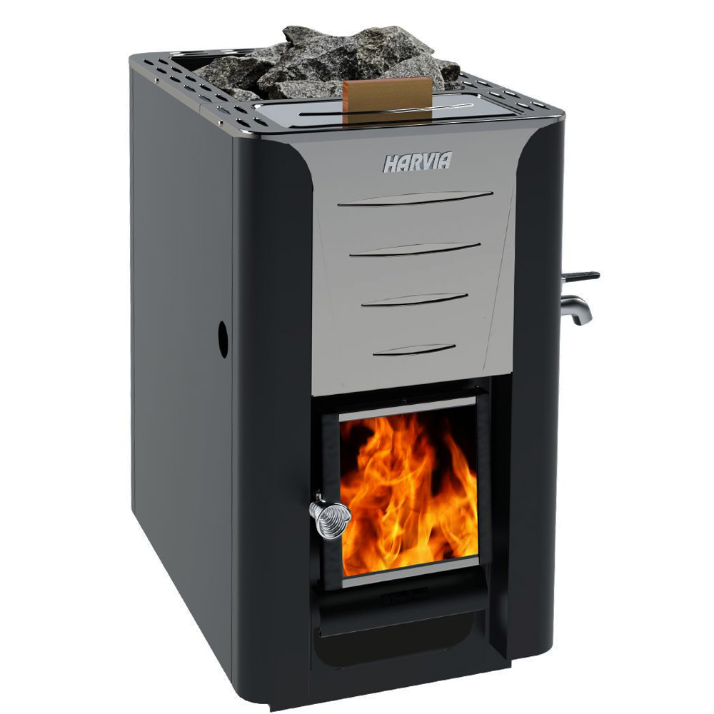 Печь для бани Harvia Pro 20 ES black с резервуаром для воды без выносной топки парная 8 – 20 м³
