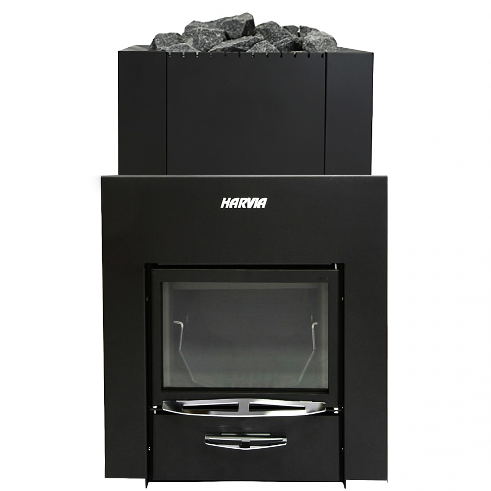 Печь для бани Harvia 22 DUO Black с выносной топкой парная 8 – 22 м³