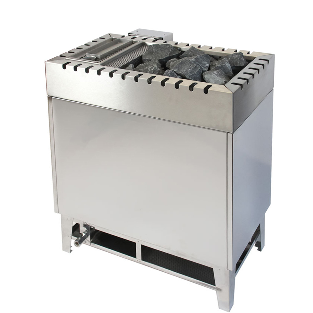 Электрокаменка VAPO-therm VG 70, 15 (9 + 6) кВт, парогенератор 3 кВт с системой автодолива, 16-20 м³, корпус нерж. сталь, 35 кг камней