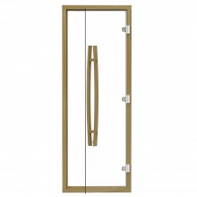 Комплект двери 7/19 SAWO 741-4SCD-1 с прозрачным стеклом, с порогом, кедр