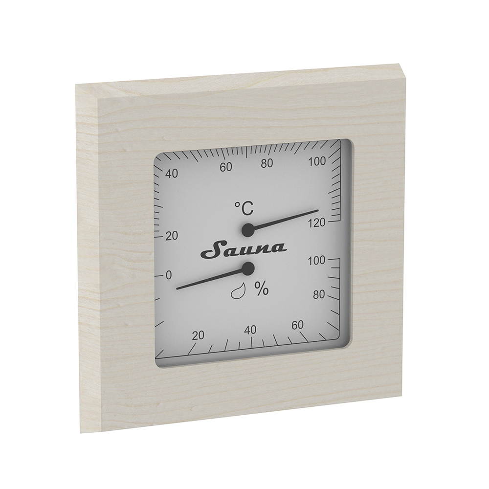 Термогигрометр для бани SAWO 225-THA деревянный из осины