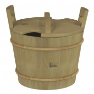 Запарник с крышкой SAWO 391-D+391-D-COV кедр с пластиковой вставкой 28 л