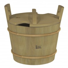 Запарник с крышкой SAWO 391-D+391-D-COV кедр с пластиковой вставкой 28 л