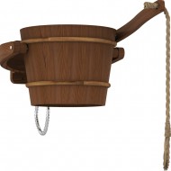 Обливное устройство SAWO 393-D кедр с пластиковой вставкой 18 л