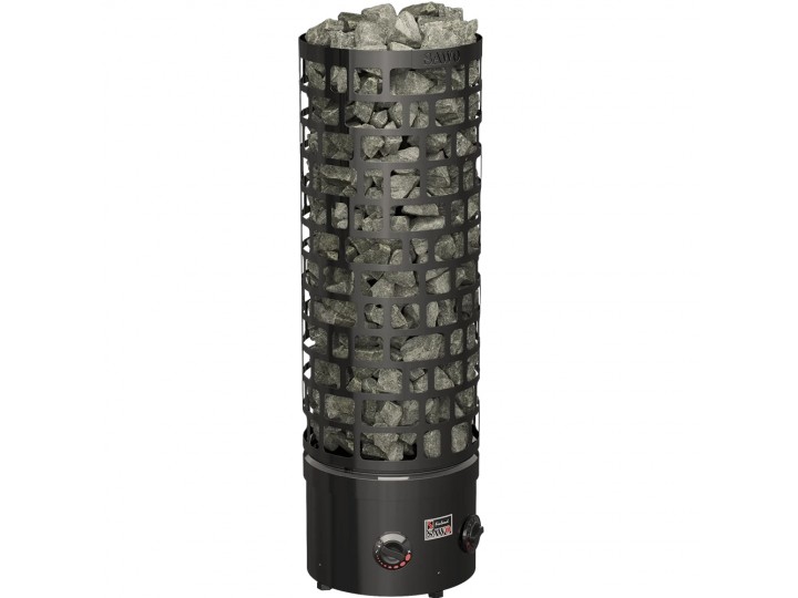 Печь для бани SAWO Aries Round Black ARI3-45NB-BL-P-C с встроенным управлением