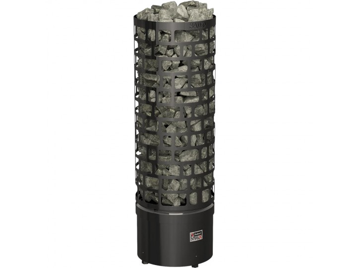 Печь для бани SAWO Aries Round Black ARI3-45Ni2-BL-P-C с блоком мощности, пульт отдельный