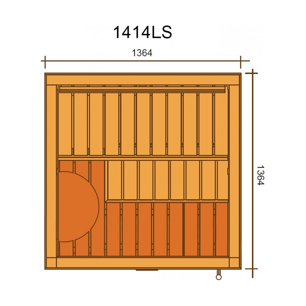 Сборная финская сауна SAWO Glass Front 1414LS-CD-G (1,4м х 1,4м, кедр, полностью стеклянная стена, дизайн Classic, левосторонняя дверь) без оборудования