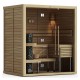 Сборная финская сауна SAWO Glass Front 1420ML-CD-G (1,4м х 2,0м, кедр, полностью стеклянная стена, дизайн Classic, правосторонняя дверь) без оборудования