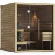 Сборная финская сауна SAWO Glass Front 2020ML-CD-G (2,0м х 2,0м, кедр, полностью стеклянная стена, дизайн Classic, правосторонняя дверь) без оборудования