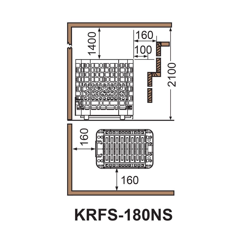 Электрическая печь Krios Floor напольная, пульт и блок мощности дополнительно, 18 кВт