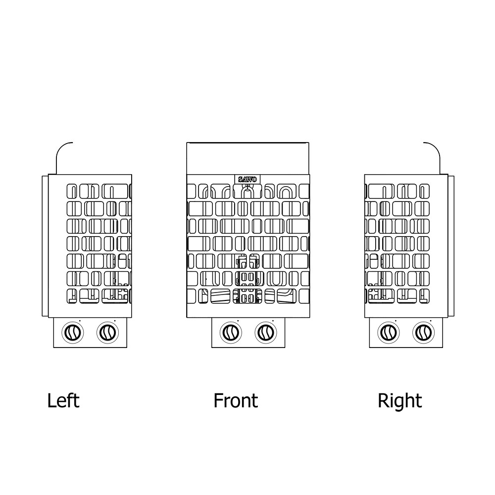 Электрическая печь Krios настенная, встроенный пульт, 9 кВт