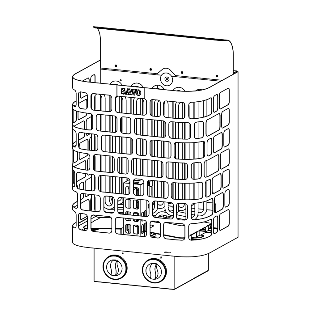 Электрическая печь Krios настенная, встроенный пульт, 9 кВт