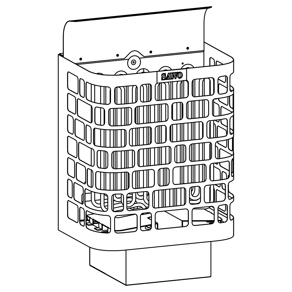Электрическая печь Krios настенная, без пульта, встроенный блок мощности, 9 кВт