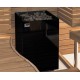 Электрическая печь Nordex Floor Black NS настенная, пульт и блок мощности дополнительно, 12,0 кВт, черная