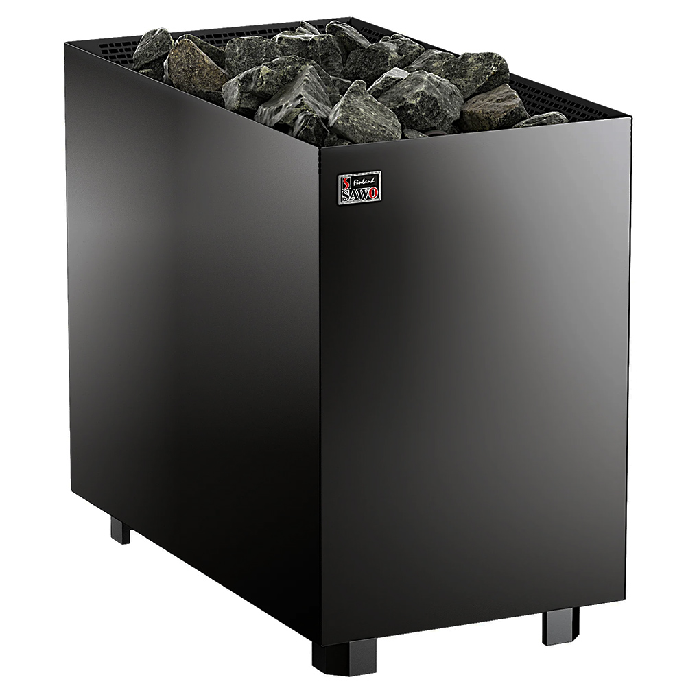 Электрическая печь Nordex Floor Black NS V12 настенная, пульт и блок мощности дополнительно, 24,0 кВт, черная