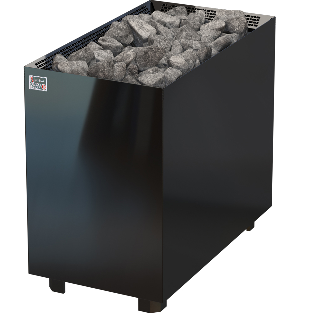 Электрическая печь Nordex Floor Black NS V12 настенная, пульт и блок мощности дополнительно, 24,0 кВт, черная