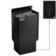 Электрическая печь Nordex Mini Black Ni2 настенная, встроенный блок мощности, пульт дополнительно, 3,0 кВт, черная