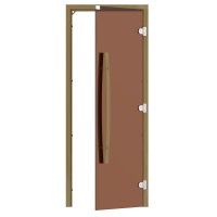 Комплект двери SAWO 8/19 742-3SGD-R-1 с "бронзовым" стеклом, правая, без порога, кедр