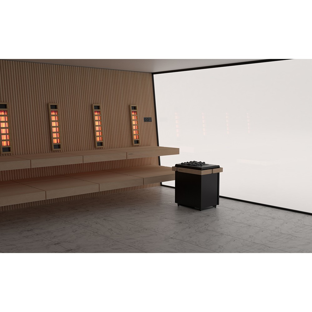 Электрическая печь для бани и сауны SENTIO BY HARVIA Concept R Combi черная, 10,5 кВт  с парогенератором