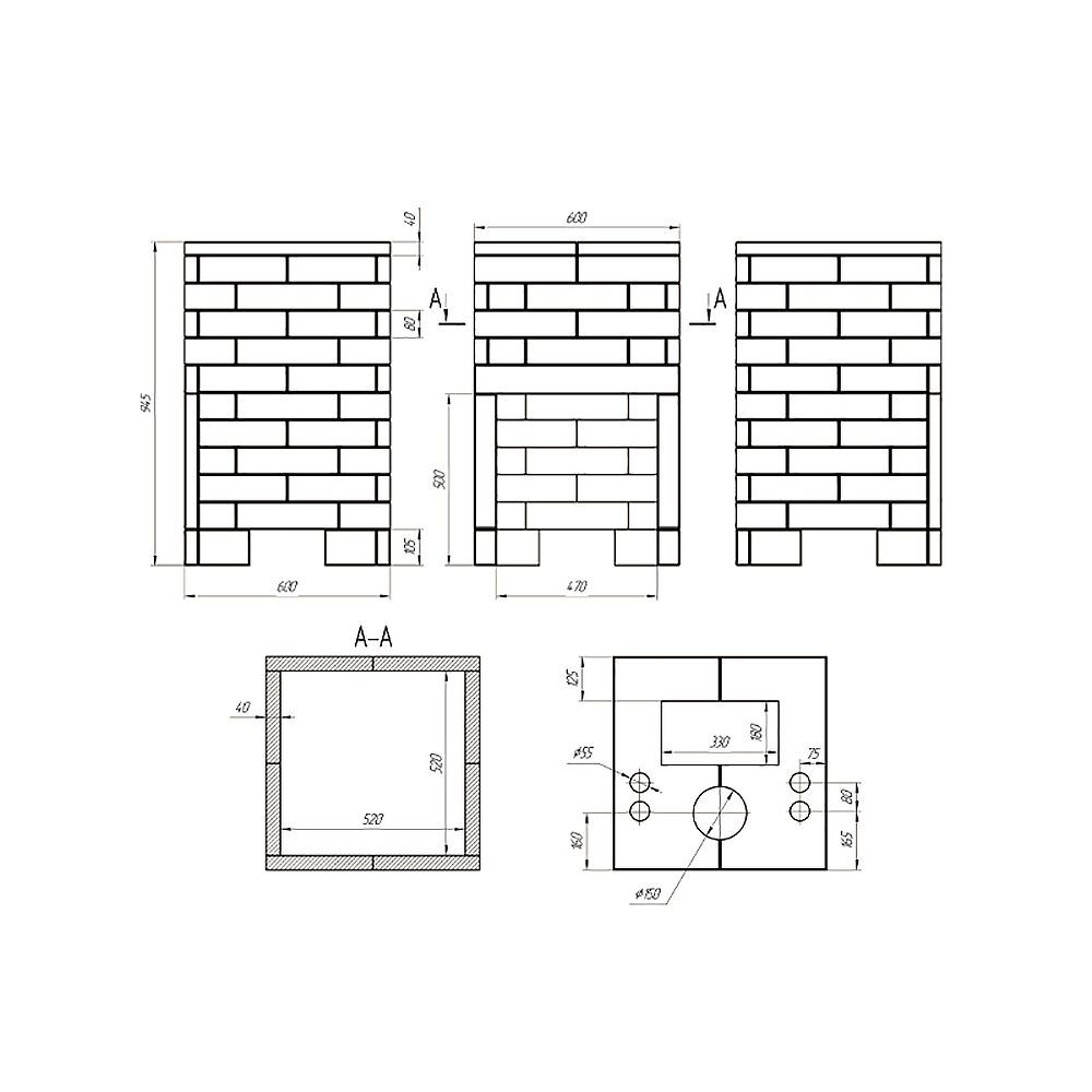 Печь Авангард ЗКН 35 в облицовке Классика 945/40 Змеевик кирпич и панорамной дверцей со стеклом для парных до 35 м³