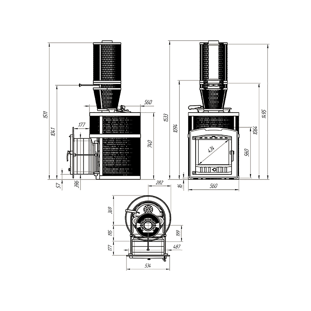 Печь Авангард ЗК 25 Ураган (П2) с сеткой для камней и панорамной дверцей со стеклом для парных до 25 м³
