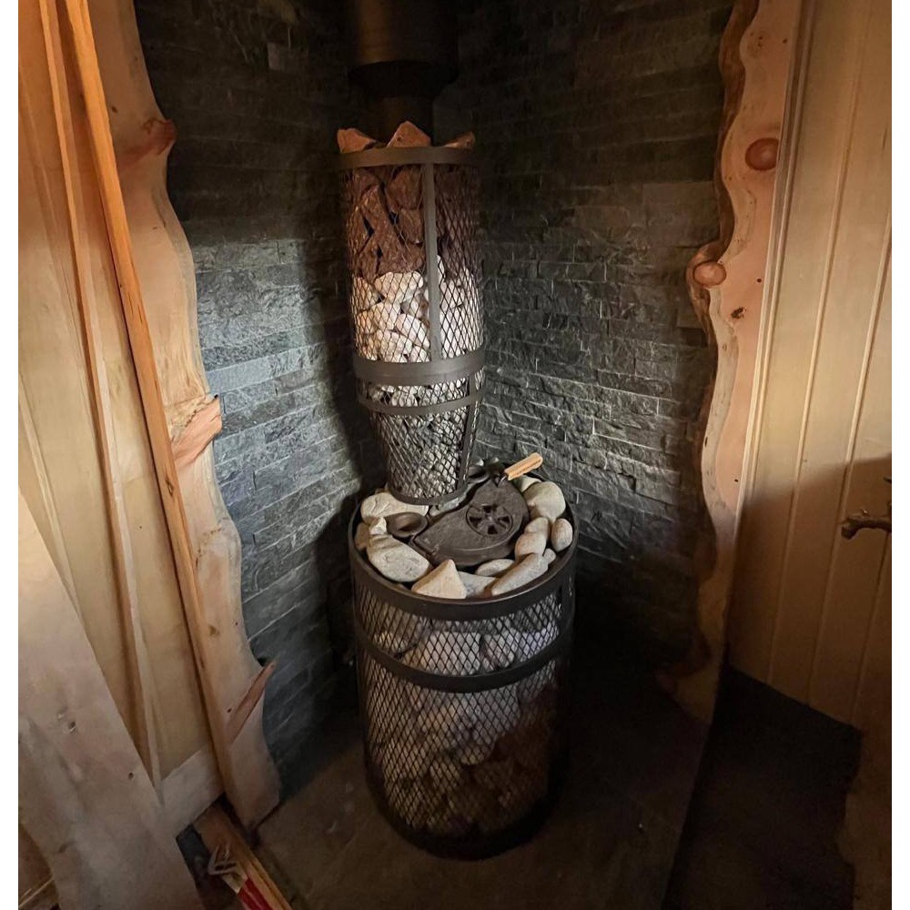 Печь Гефест Авангард ЗК 25 (П2) под обкладку с панорамной дверцей со стеклом для парных до 25 м³