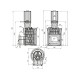 Печь Гефест Авангард ЗК Ураган (М) с сеткой для камней Тюльпан и дверцей со стеклом для парных до 25 м³