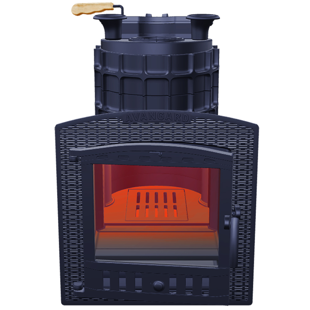 Печь Гефест Авангард ЗК 25 (П2) под обкладку с панорамной дверцей со стеклом для парных до 25 м³