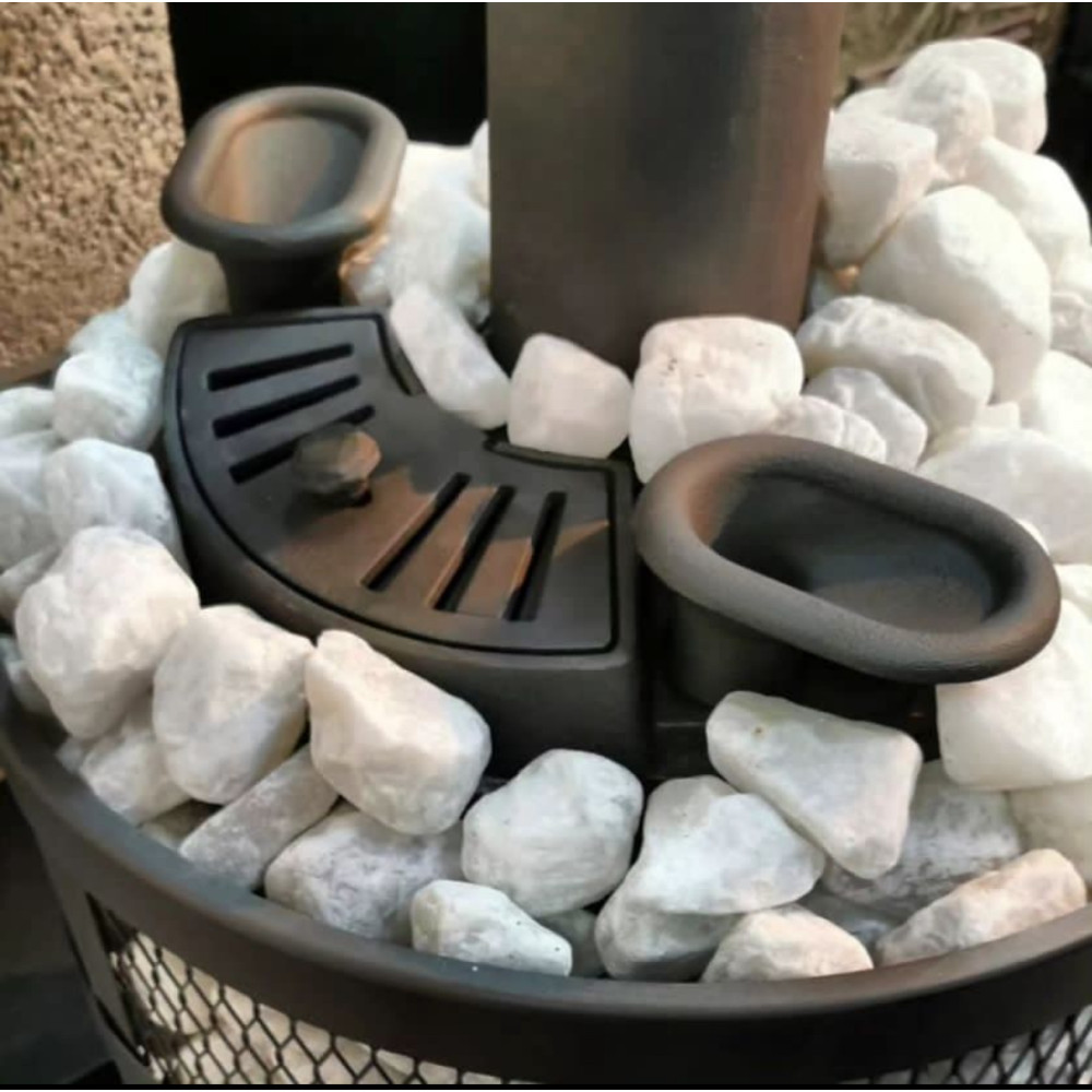 Печь Искандер ЗК 18 Pro Ураган  с доп. кольцом, с сеткой для камней и панорамной дверцей со стеклом для парных до 18 м³