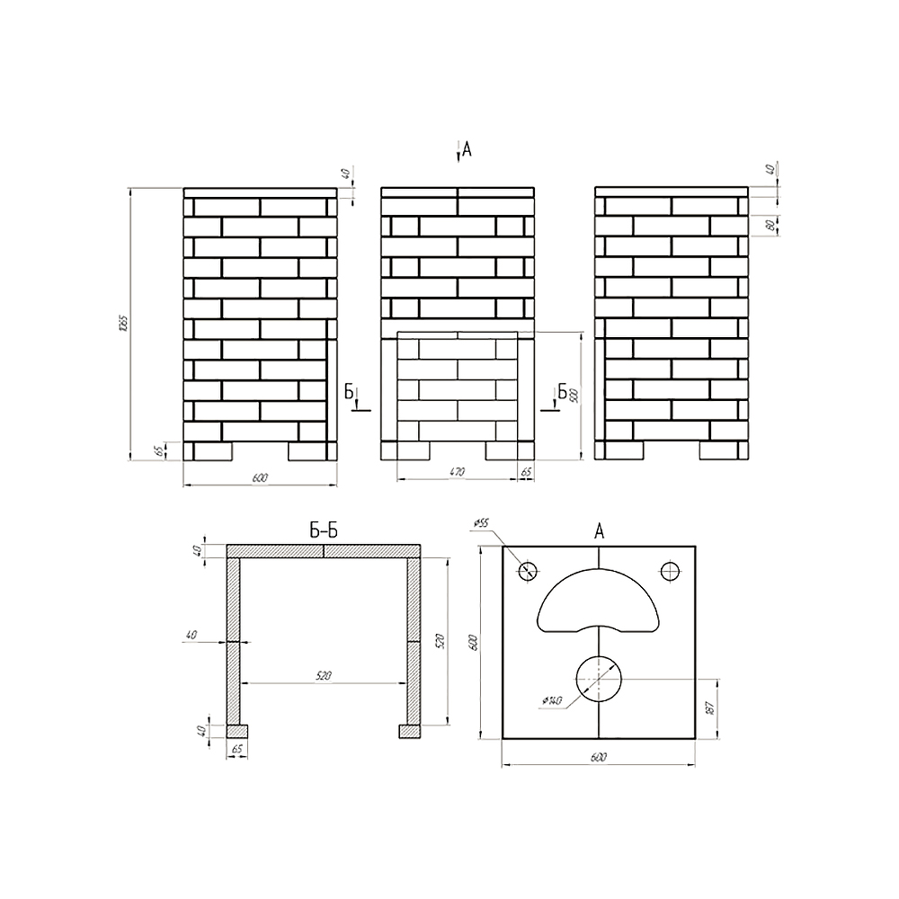 Печь Авангард ЗК 40 в облицовке Классика 1065/40 Змеевик кирпич и панорамной дверцей со стеклом для парных до 40 м³