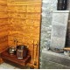 Печь  Авангард ЗК 25 в облицовке Оптима 725/40 Талькохлорит и дверцей со стеклом для парных до 25 м³
