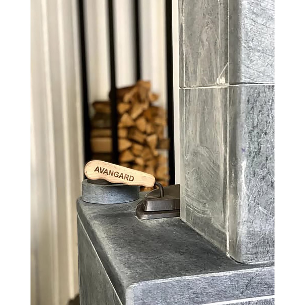 Печь  Авангард ЗК 25 в облицовке Классика 790/40 Талькохлорит и дверцей со стеклом для парных до 25 м³