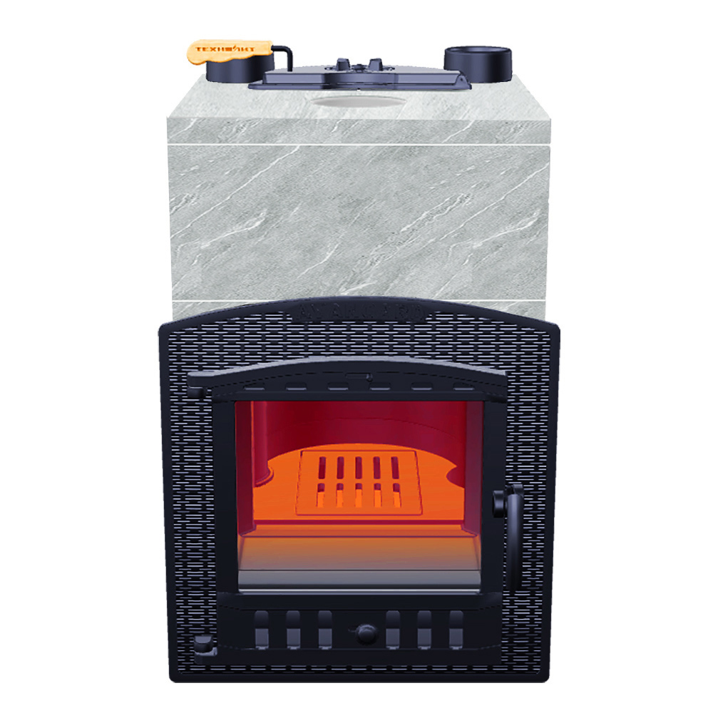 Печь Авангард ЗК 35 в облицовке Классика 940/40 Талькохлорит и панорамной дверцей со стеклом для парных до 35 м³