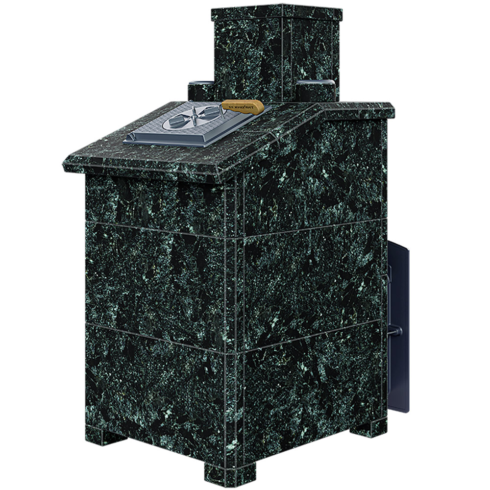 Печь Гроза 24 в облицовке Классика 930/30/40 Пироксенит и дверцей со стеклом для парных до 24 м³